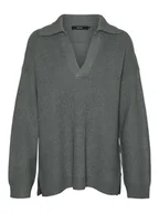 Swetry damskie - Vero Moda Sweter "Luna" w kolorze szarym - miniaturka - grafika 1
