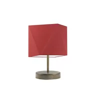 Lampy stojące - Lampka nocna LYSNE Pasadena, 60 W, E27, czerwona/złota, 30x23 cm - miniaturka - grafika 1