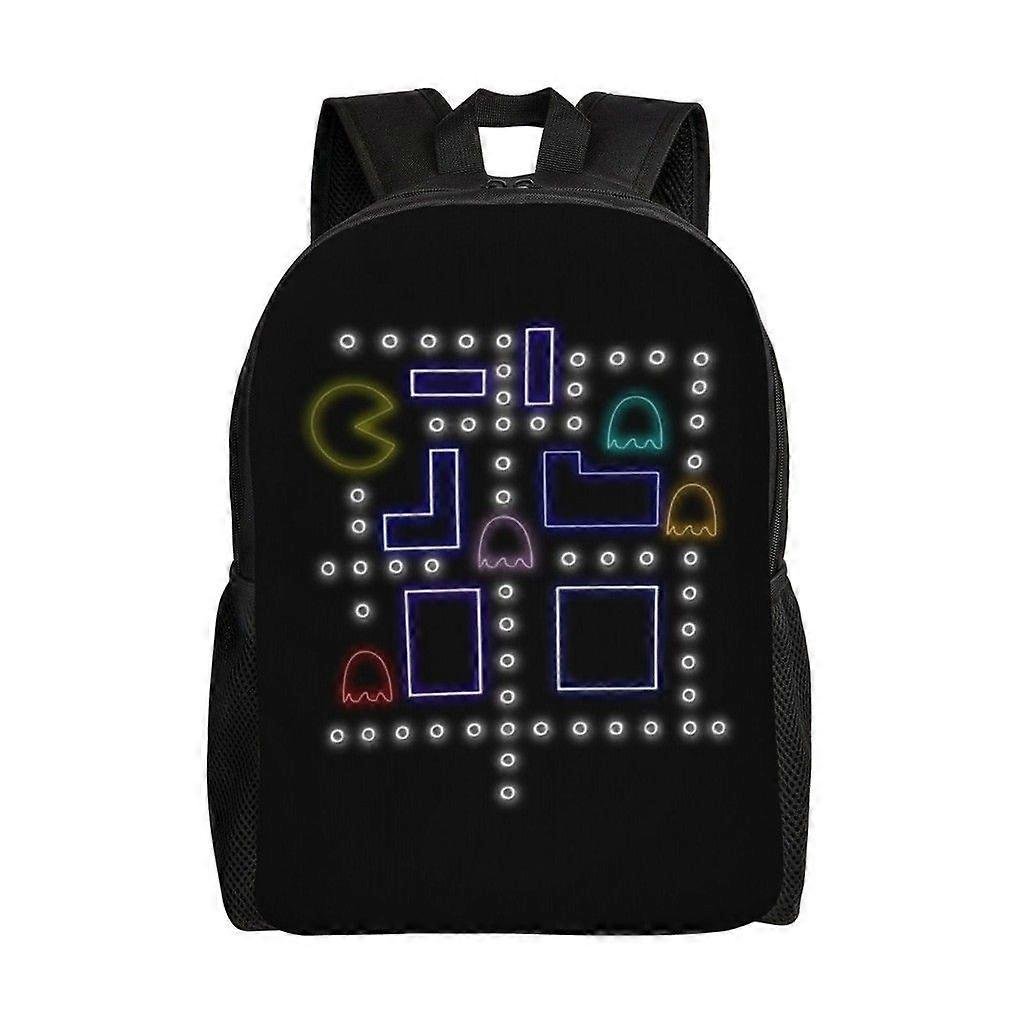 PAC MAN Wszechstronny plecak Zmywalny plecak szkolny w stylu casual Modna torba na komputer z tkaniny Oxford Unisex-hjka3602