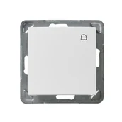 Wyłączniki światła i elektryczne - LEDart zwierny dzwonek biały ŁP-6Y/m/00 Impresja Ospel - miniaturka - grafika 1