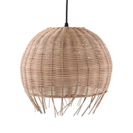 Lampy sufitowe - Beliani Lampa wisząca jasnobrązowa DRINO - miniaturka - grafika 1