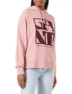 GANT Damska bluza z kapturem, Terakota Pink, XL - Bluzy damskie - miniaturka - grafika 1