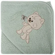 Okrycia kąpielowe dla dzieci - Ręcznik z kapturem Baby 100 x 100 cm Miętowy - miniaturka - grafika 1