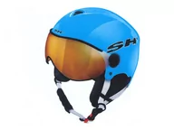 Kaski narciarskie - SH+ Kask narciarski Pads Junior Visor Light Blue 2019 RA018 RA019 LB - miniaturka - grafika 1