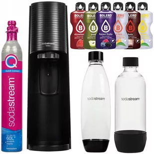Saturator SodaStream Terra Black jedna butelka + Butelka SodaStream Czarna + Bolero - Saturatory - miniaturka - grafika 1