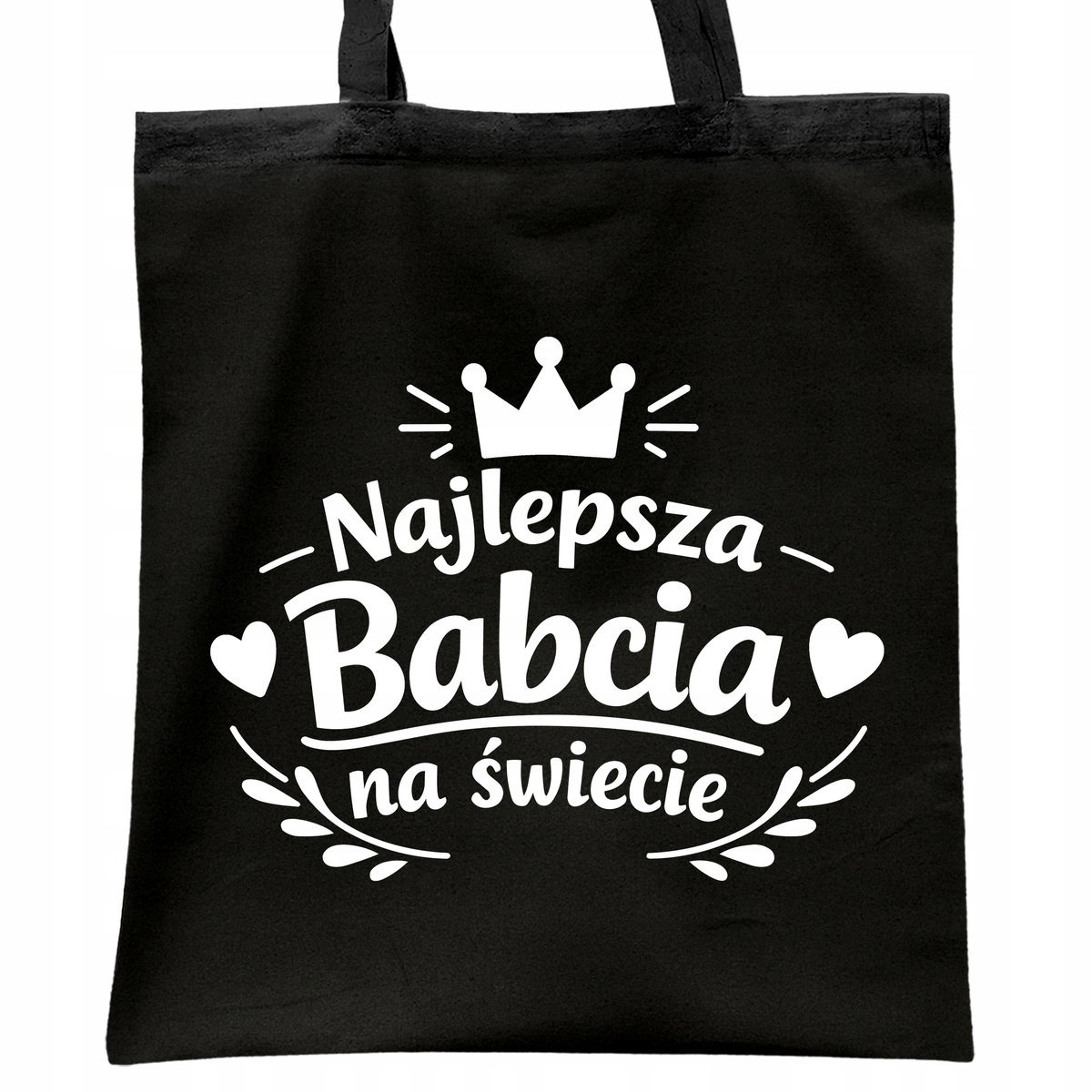 Torba bawełniana czarna Dzień Babci Prezent Upominek