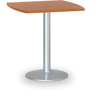 B2B Partner Stolik wysoki Filip II, 660 x 660 mm, szara podstawa, płyta czereśnia 423263 - Stoły i stoliki do biura - miniaturka - grafika 1