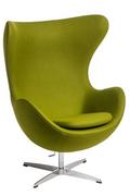 Fotele - D2.Design design Fotel Jajo kaszmir zielony jasny 40 Premium 99183 - miniaturka - grafika 1