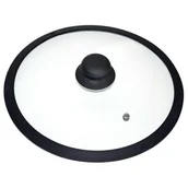 Pokrywki - Pokrywka Szklana Z Gałką Uniwersalna Kinghoff 28CM - miniaturka - grafika 1