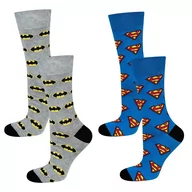 Skarpetki męskie - Zestaw 2x Skarpetki męskie SOXO GOOD STUFF Batman Superman DC Comics - 40–45 - miniaturka - grafika 1