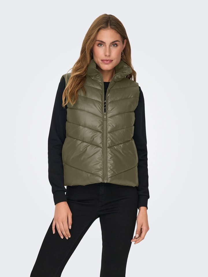 JDY Kamizelka pikowana w kolorze khaki