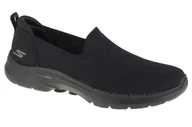 Sneakersy damskie - Skechers Go Walk 6 - Clear Virtue 124505-BBK damskie sneakersy czarne - miniaturka - grafika 1