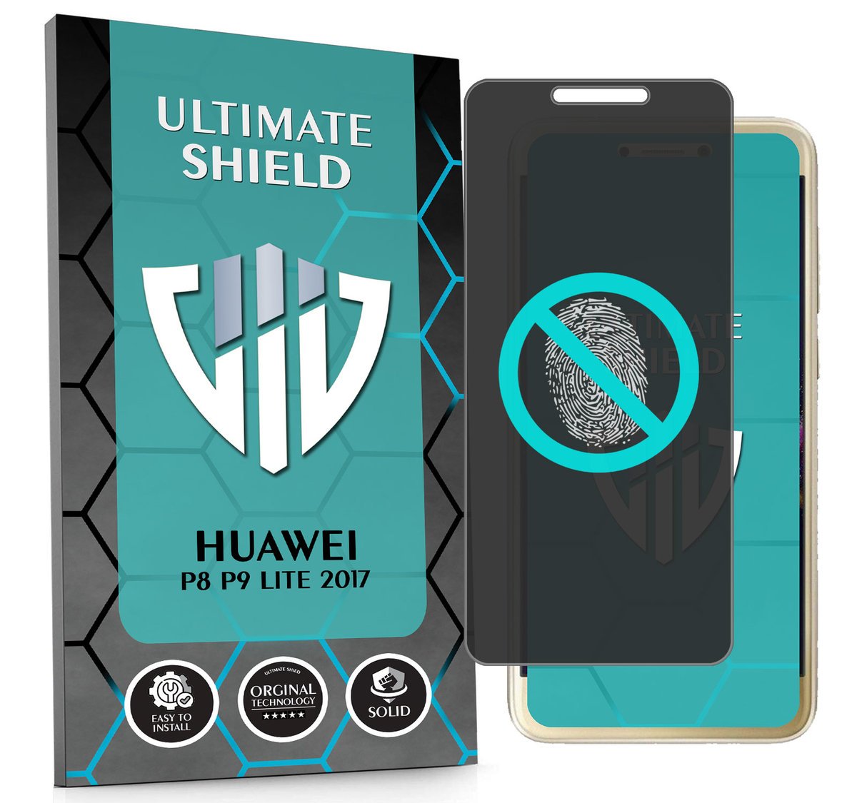 NAJLEPSZE SZKŁO 5D PEŁNE DO HUAWEI P8 P9 LITE 2017 NIETŁUKĄCE ORYGINAŁ