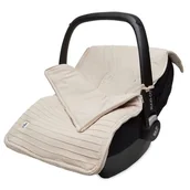 Śpiworki dla dzieci - Jollein ciepły śpiworek do wózka i fotelika PURE KNIT Nougat - miniaturka - grafika 1