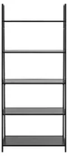 Regały - ACTONA regał SEAFORD 77x175 czarny - miniaturka - grafika 1