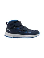 Buty dla chłopców - Jack Wolfskin Woodland 2 Texapore Mid Vc K, Trampki dziecięce Unisex, Noc niebieski, 27 EU - miniaturka - grafika 1