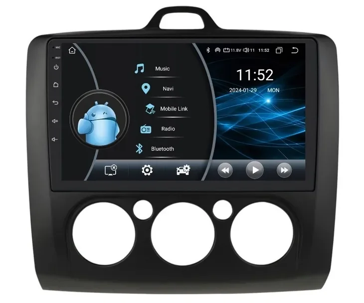 Nawigacja Radio 2din Android Ford Focus Mk2 2 Ii 2/32 Gb Dsp Carplay Lte