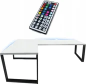 Biurka gamingowe - BIURKO GAMINGOWE NARONE LOFTOWE METALOWE KOMPUTEROWE LED RGB - miniaturka - grafika 1