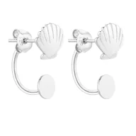 Kolczyki - Srebrne kolczyki z muszelkami - miniaturka - grafika 1