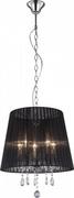 Lampy sufitowe - Zuma Line LAMPA wisząca CESARE RLD94350-5B abażurowa OPRAWA glamour z kryształkami crystal czarna - miniaturka - grafika 1