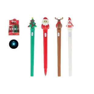 Długopis z świąteczną figurką 15 cm mix - Ozdoby bożonarodzeniowe - miniaturka - grafika 1