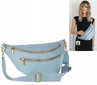 Torebki damskie - Torebka Damska Listonoszka włoskiej marki Enrico Coveri EC2151 Niebieska - miniaturka - grafika 1