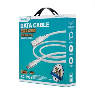 Remax Chaining Series kabel USB - USB Typ C do szybkiego ładowania 5A 1m biały (RC-198a) - Kable USB - miniaturka - grafika 3