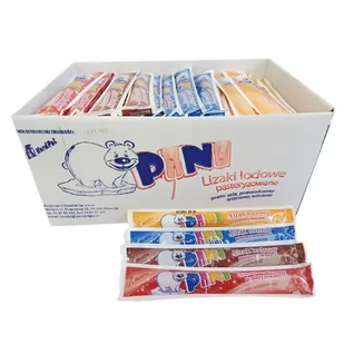 Lizak lodowy - MIX 4 Smaków PINI, 120szt x 40ml - Gumy do żucia, lizaki, dropsy - miniaturka - grafika 1