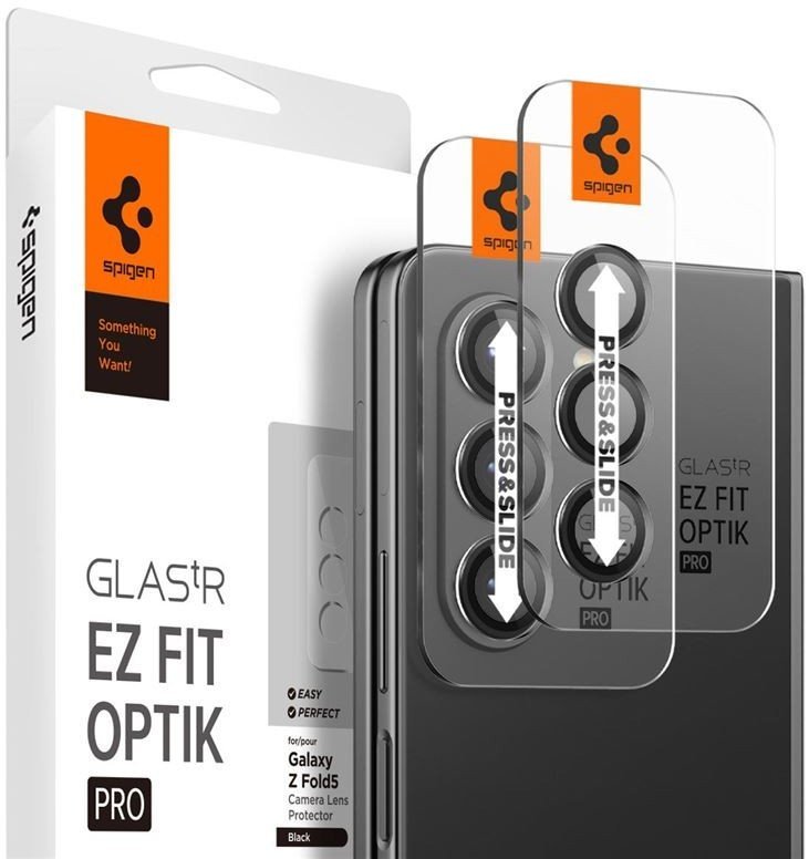 Szkło hartowane na aparat Spigen Glas.tR Ez Fit Optik Pro do Samsung Galaxy Z Fold5, 2 szt.