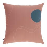 Poduszki ogrodowe - Różowa poszewka na poduszkę Kave Home Abish, 45x45 cm - miniaturka - grafika 1