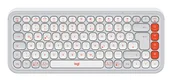 Klawiatury - Logitech POP Icon Keys klawiatura Uniwersalne Bluetooth QWERTZ Niemiecki Pomarańczowy, Biały - miniaturka - grafika 1