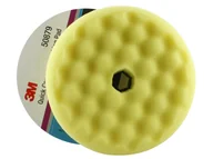 Akcesoria do mycia samochodu - 3M Dwustronna gąbka polerska żółta, waflowa 150mm - miniaturka - grafika 1