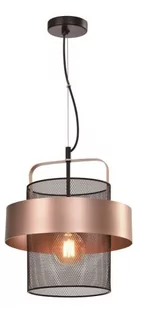 Candellux Lampa wisząca czarna/miedziana metalowy koszyk 40W E27 Fiba 31-78490 31-78490 - Lampy sufitowe - miniaturka - grafika 1