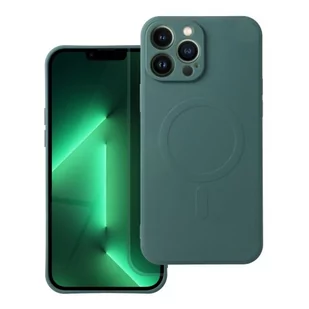 OEM Futerał silicone mag cover do iPhone 13 pro max ciemny zielony - Etui i futerały do telefonów - miniaturka - grafika 1