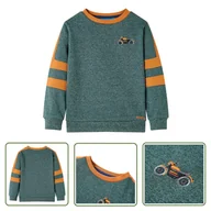 Bluzy dla dziewczynek - Bluza dziecięca - ciemnozielony melanż - 92 - Bluza Dla Dziecka - miniaturka - grafika 1