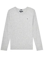 Bluzki damskie - Tommy Hilfiger Bluzka KB0KB04141 S Szary Regular Fit - miniaturka - grafika 1
