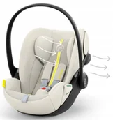 Foteliki samochodowe - FOTELIK CYBEX ATON G I-SIZE ROZKŁADANY 40-87CM kolor SEASHELL BEIGE PLUS - miniaturka - grafika 1