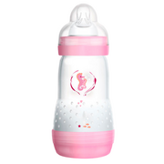 Butelki dla niemowląt - Butelka do karmienia Mam Baby Anti-colic Bottle Pink 260ml - miniaturka - grafika 1