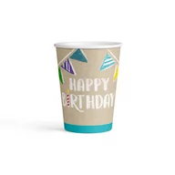 Gadżety na imprezę - AMSCAN Kubeczki urodzinowe Happy Birthday - 250 ml - 8 szt. 9904391 - miniaturka - grafika 1