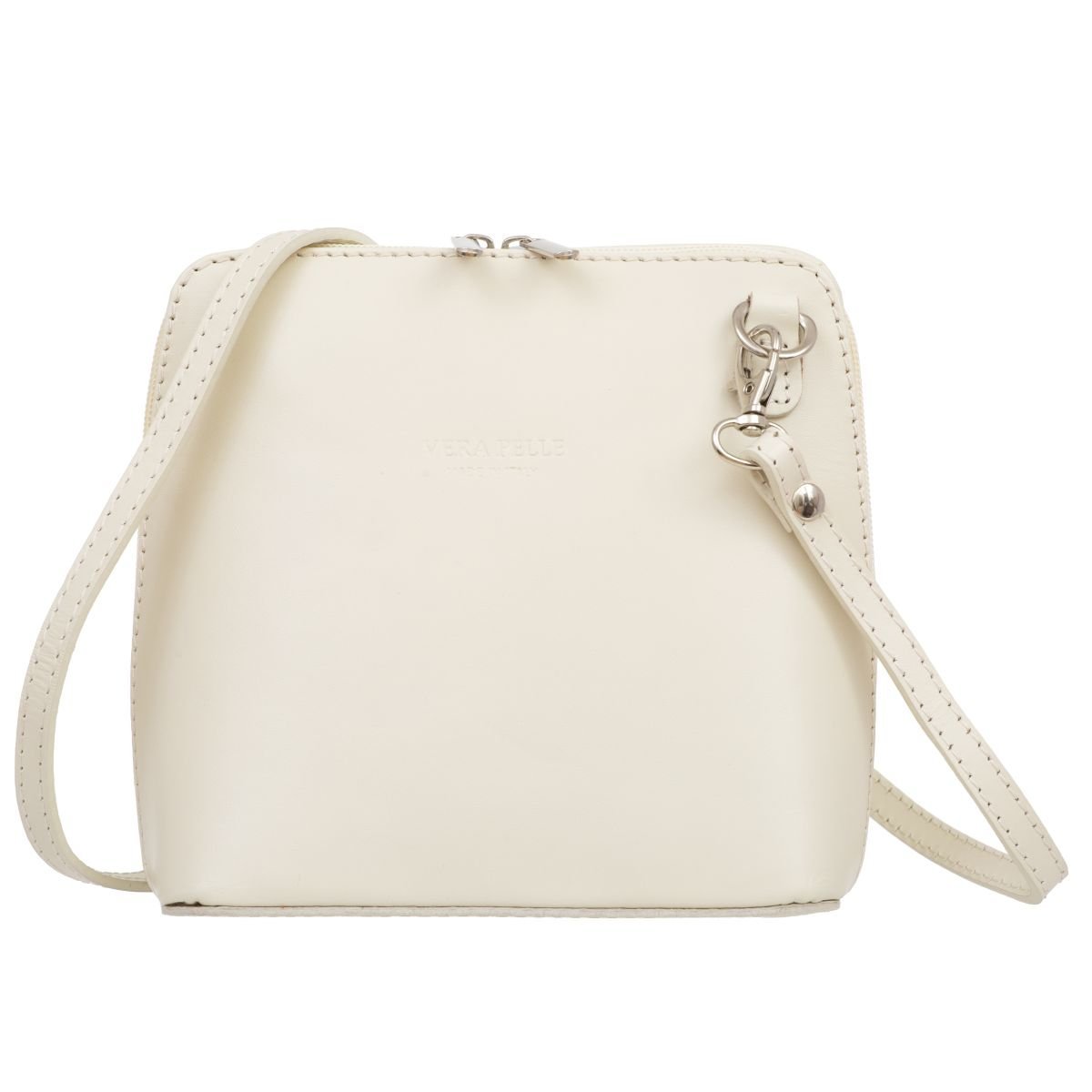 Mała Torebka Skórzana Kaletnik Conica Ecru