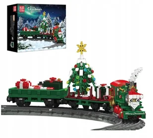 KLOCKI KOLEJKA ŚWIĄTECZNA POCIĄG Z CHOINKĄ MODEL 922 el. MOULD KING 12039 - Klocki - miniaturka - grafika 1