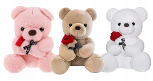 MASKOTKA PLUSZAK PRZYTULANKA MISIEK MIŚ Z BUKIETEM 30 CM - Maskotki i pluszaki - miniaturka - grafika 1