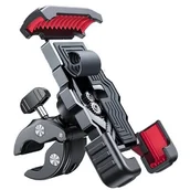 Akcesoria rowerowe - Wozinsky Wozinsky metalowy rowerowy uchwyt na smartfon na kierownicę czarny (WBHBK4) WBHBK4 - miniaturka - grafika 1