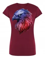 Koszulki i topy damskie - T-Shirt damski kolorowy nadruk głowa ORZEŁ r.M - miniaturka - grafika 1