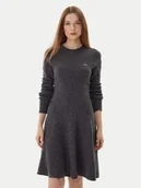 Sukienki - Lacoste Sukienka dzianinowa EF4161 Szary Regular Fit - miniaturka - grafika 1