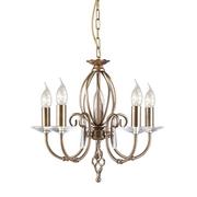 Lampy sufitowe - Elstead Lighting Aegean 5Lt Chandelier Aged Brass AG5 AGED BRASS Elstead lampa wisząca stylowa świecznikowa AG5 AGED BRASS ) - miniaturka - grafika 1