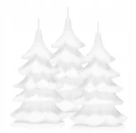 Świece - Świeczki świąteczne choinka 15 cm 3 szt całe białe - miniaturka - grafika 1