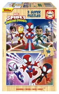 Puzzle - Educa, Puzzle, Spidey i Super-Kumple (drewniane), 2 x 16 el. - miniaturka - grafika 1
