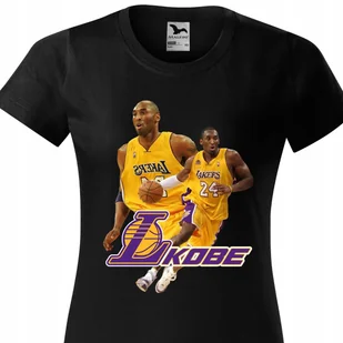 Koszulka Czarna Damska T-Shirt KOBE BRYANT Koszykówka Sportowa Wzory - L - Koszulki i topy damskie - miniaturka - grafika 1