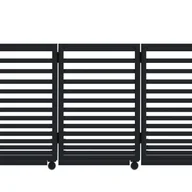 Ogrodzenia - Polbram Brama przesuwna narożna Bali II 4x1,5 m prawa czarna automat - miniaturka - grafika 1